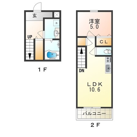 平林駅 徒歩10分 2階の物件間取画像